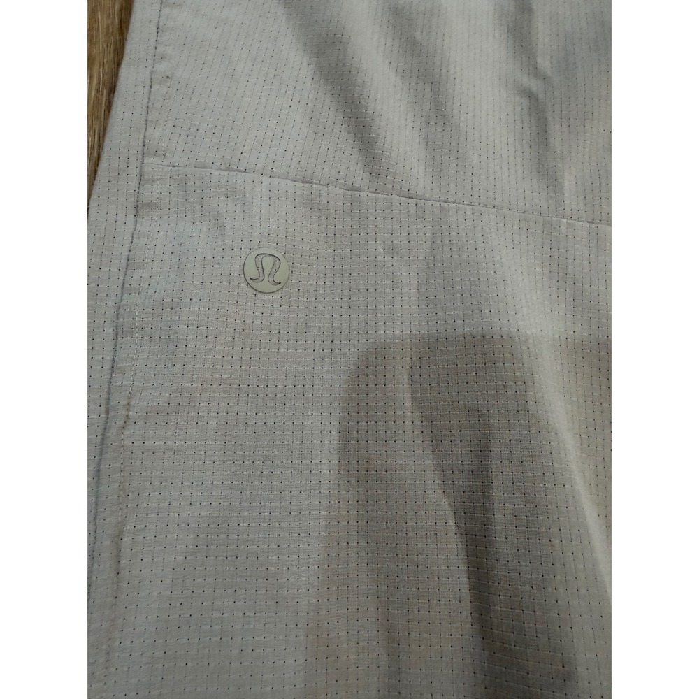 Lululemon Lab Mens Light Grey Grid Textured Tapered Jogger Pants Size M - Picture 8 of 11
